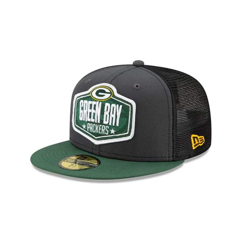 NFL Green Bay Packers Draft 59Fifty Fitted (CXE6843) - Grey New Era Caps